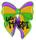 Mardi Gras Bow door hanger