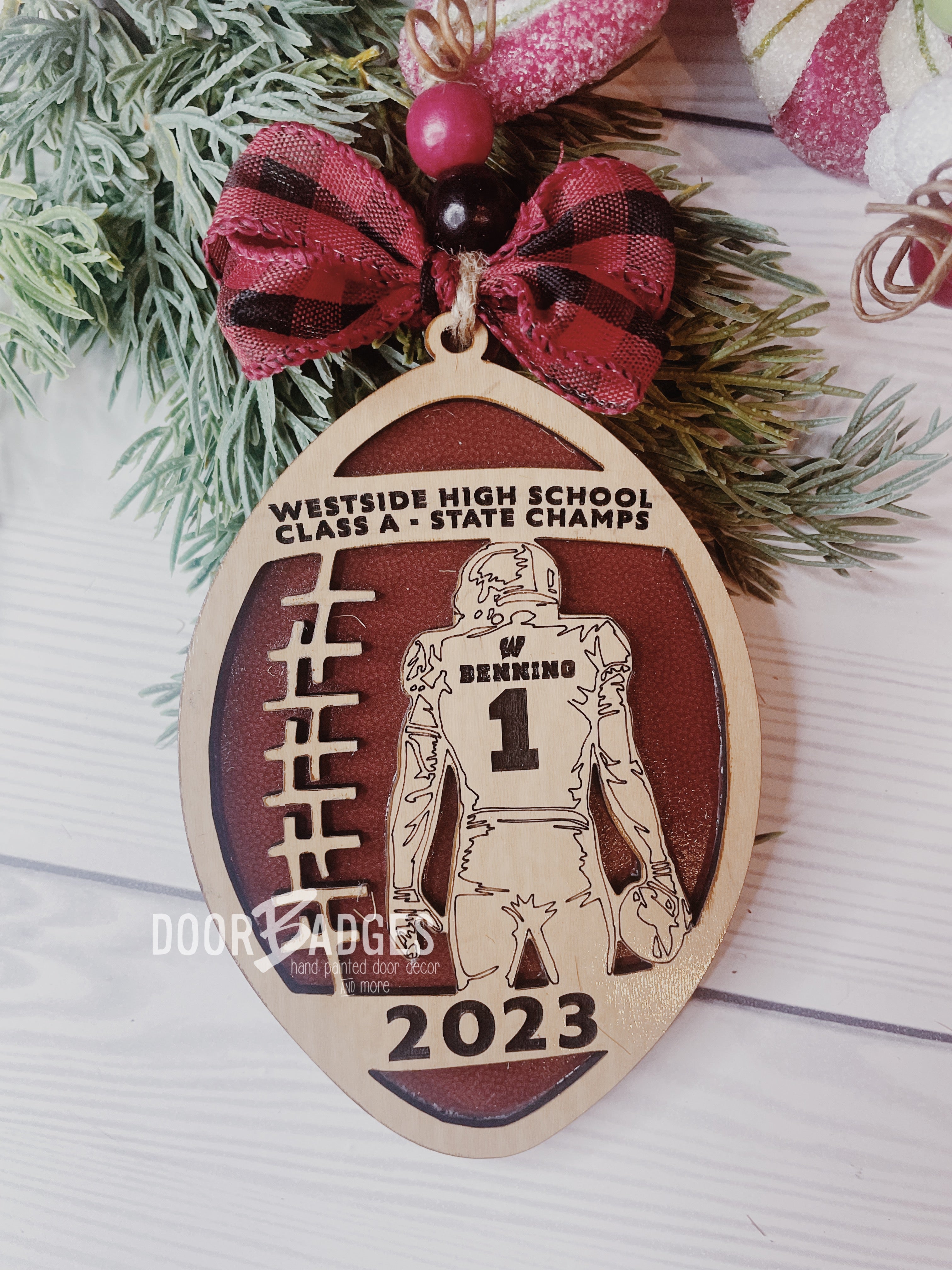 Christmas Ornament - Personalized Football Ornament