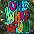 Christmas door hanger, Oh What Fun Winter Christmas Snow door hanger