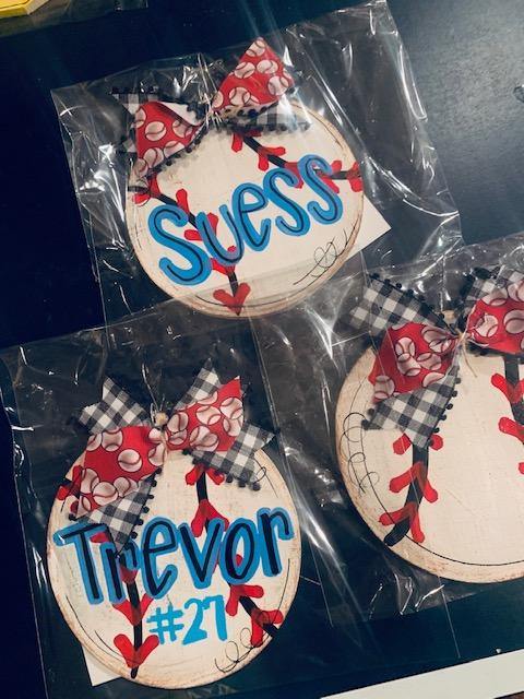 Christmas Ornament - Baseball Wooden Ornament