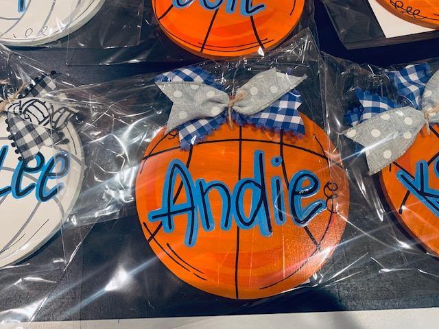 Christmas Ornament - Basketball Wooden Ornament