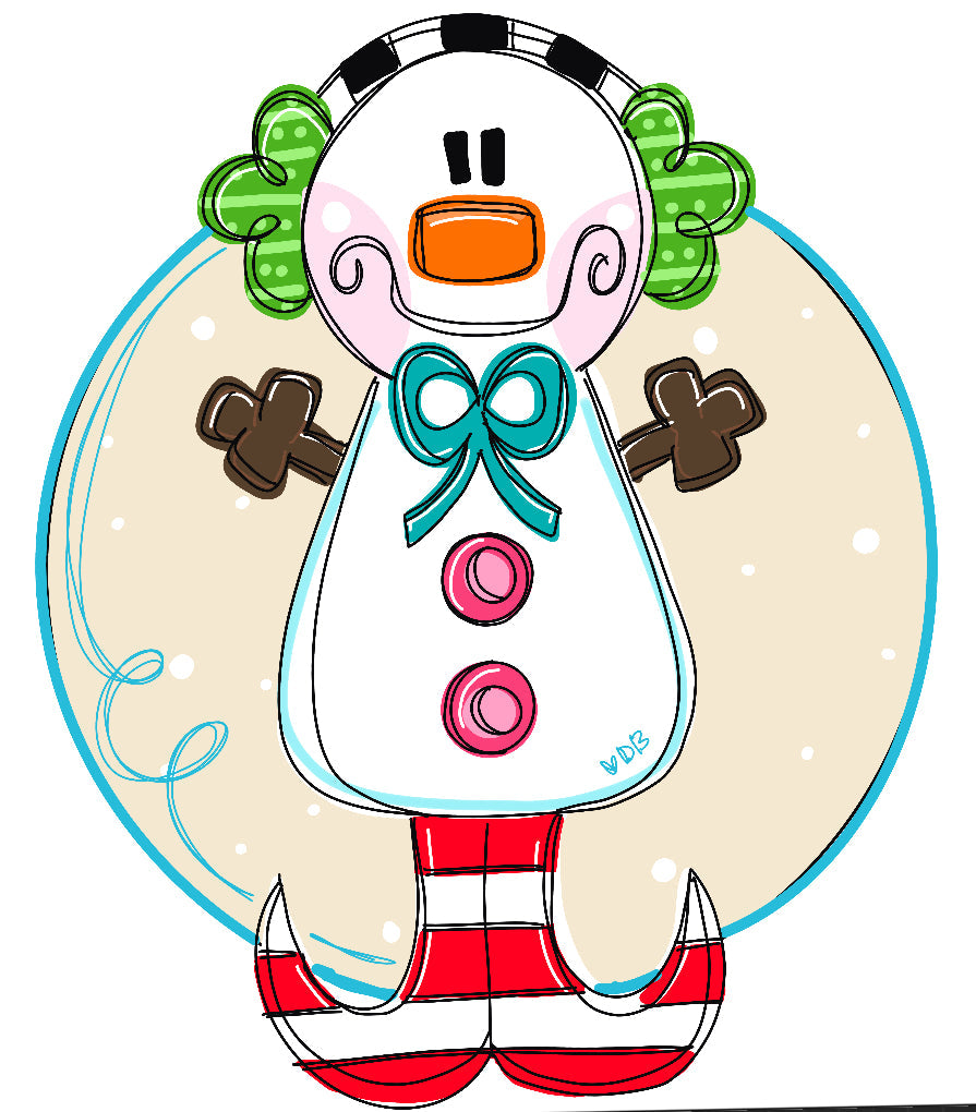 Funky Snowman door hanger, Winter Christmas Snow door hanger