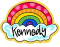 Kids Bedroom Rainbow door hanger - Bennington Youth Football