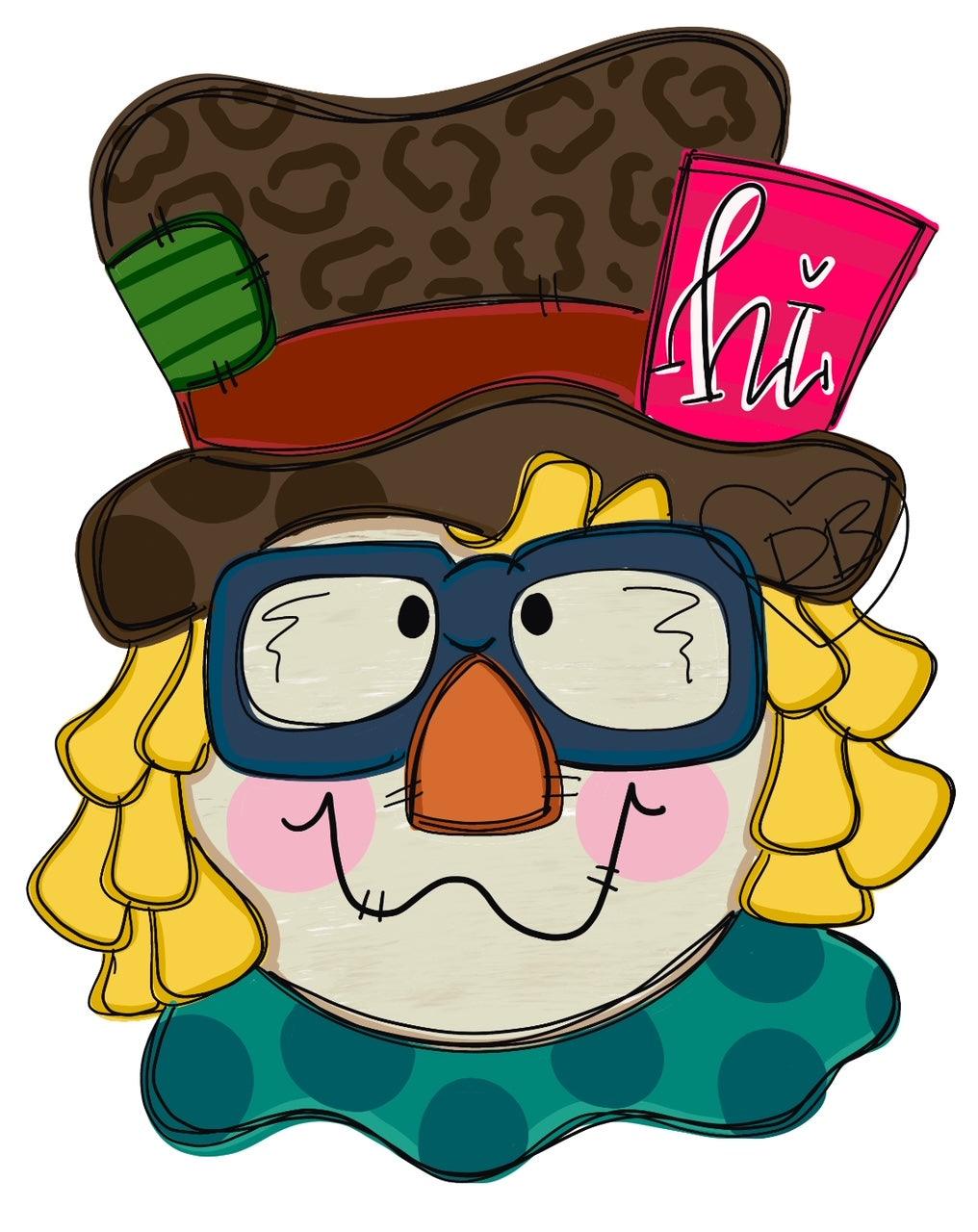 Fall Scarecrow with Glasses Door Hanger