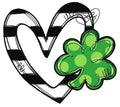 Clover with Heart St Patricks Door Hanger - Irish Lucky Spring Door Hanger