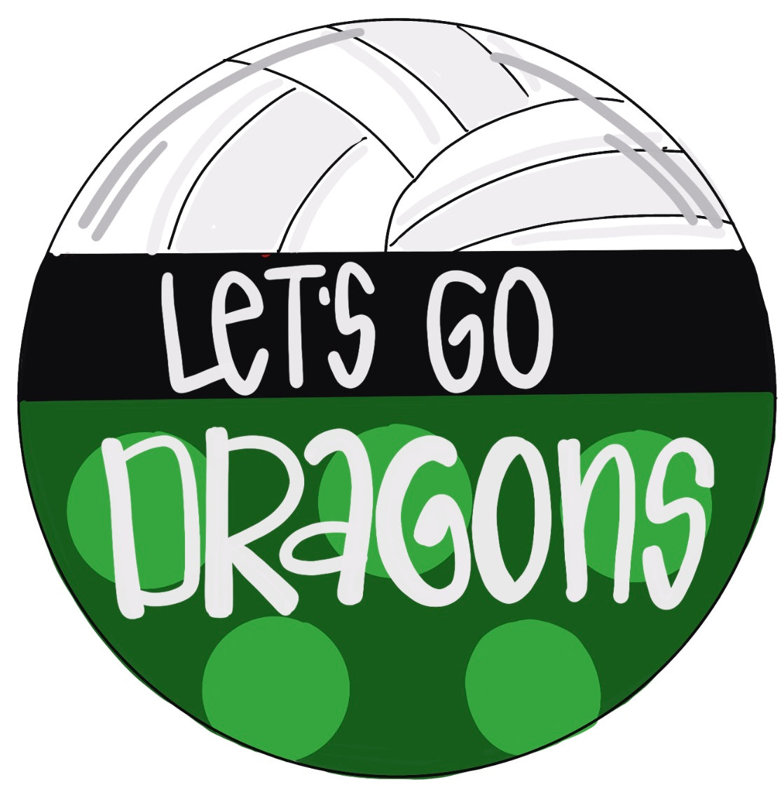 Gretna Volleyball Door Hanger
