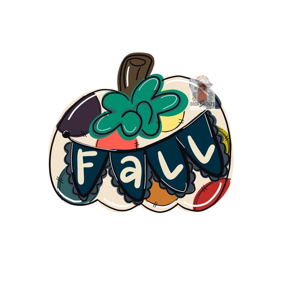 Fall Pumpkin with Pendant Door Hanger - Fall - Autumn - harvest - Thanksgiving -  pumpkin - thankful - cut out hand painted door hanger