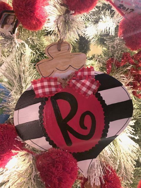 Christmas Ornament - Tear Drop Wooden Ornament