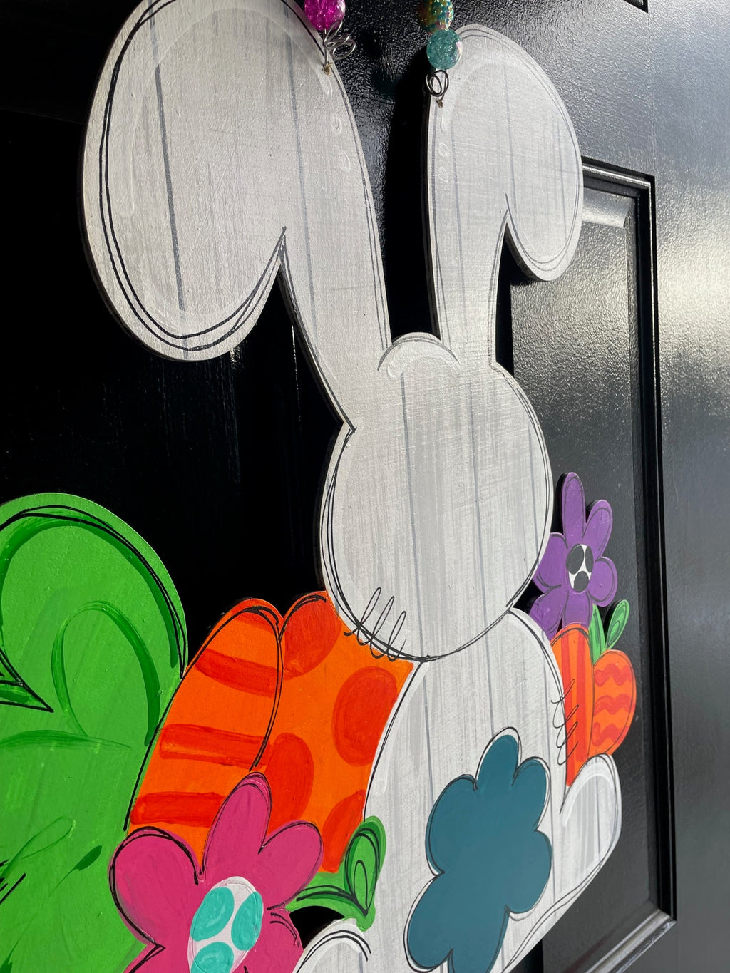 Hi. Hey. Hello. Home Doorhanger - 3D Welcome door decor - wooden hand painted doorhanger