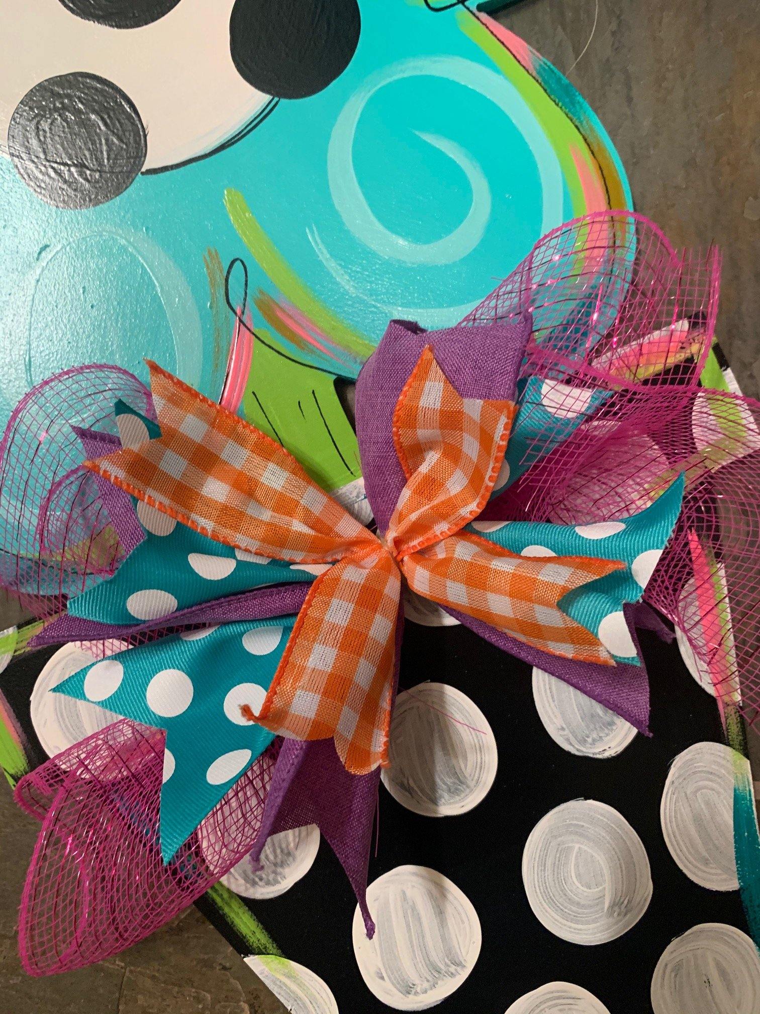 Flower door hanger, spring flower, summer flower