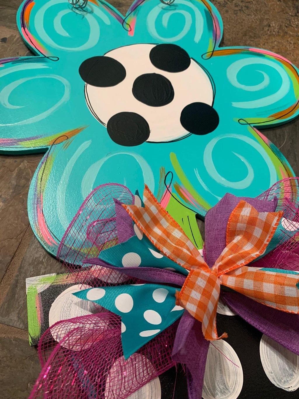 Flower door hanger, spring flower, summer flower