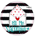 DIGITAL TEMPLATE: Be My Valentine Door Hanger Download Template - Printable Template