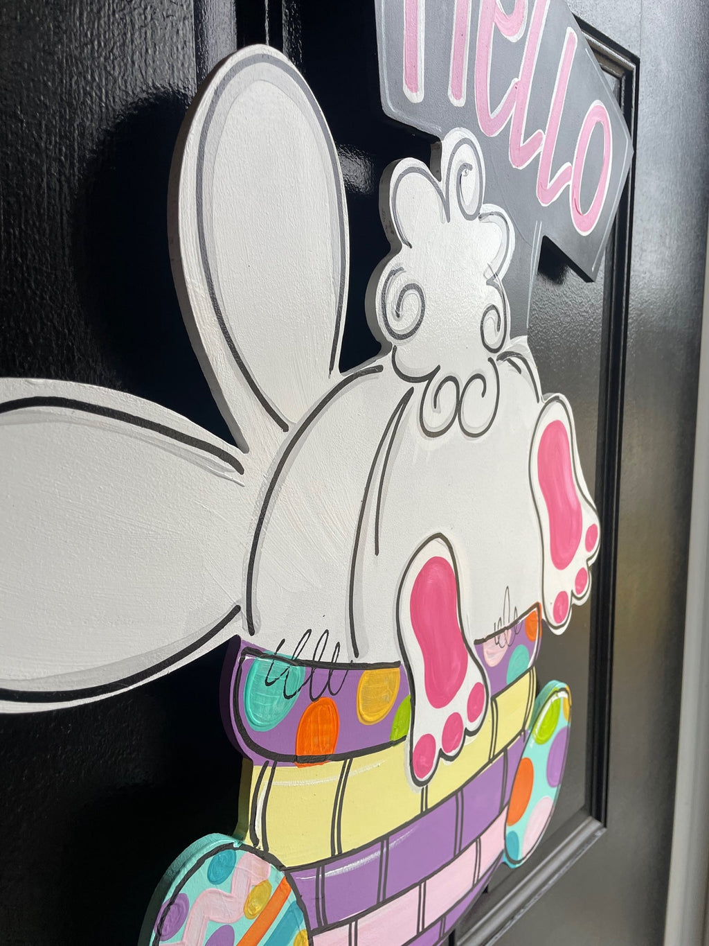 Easter Door Hanger-  Bunny Butt Door Hanger - Easter Basket door Decor