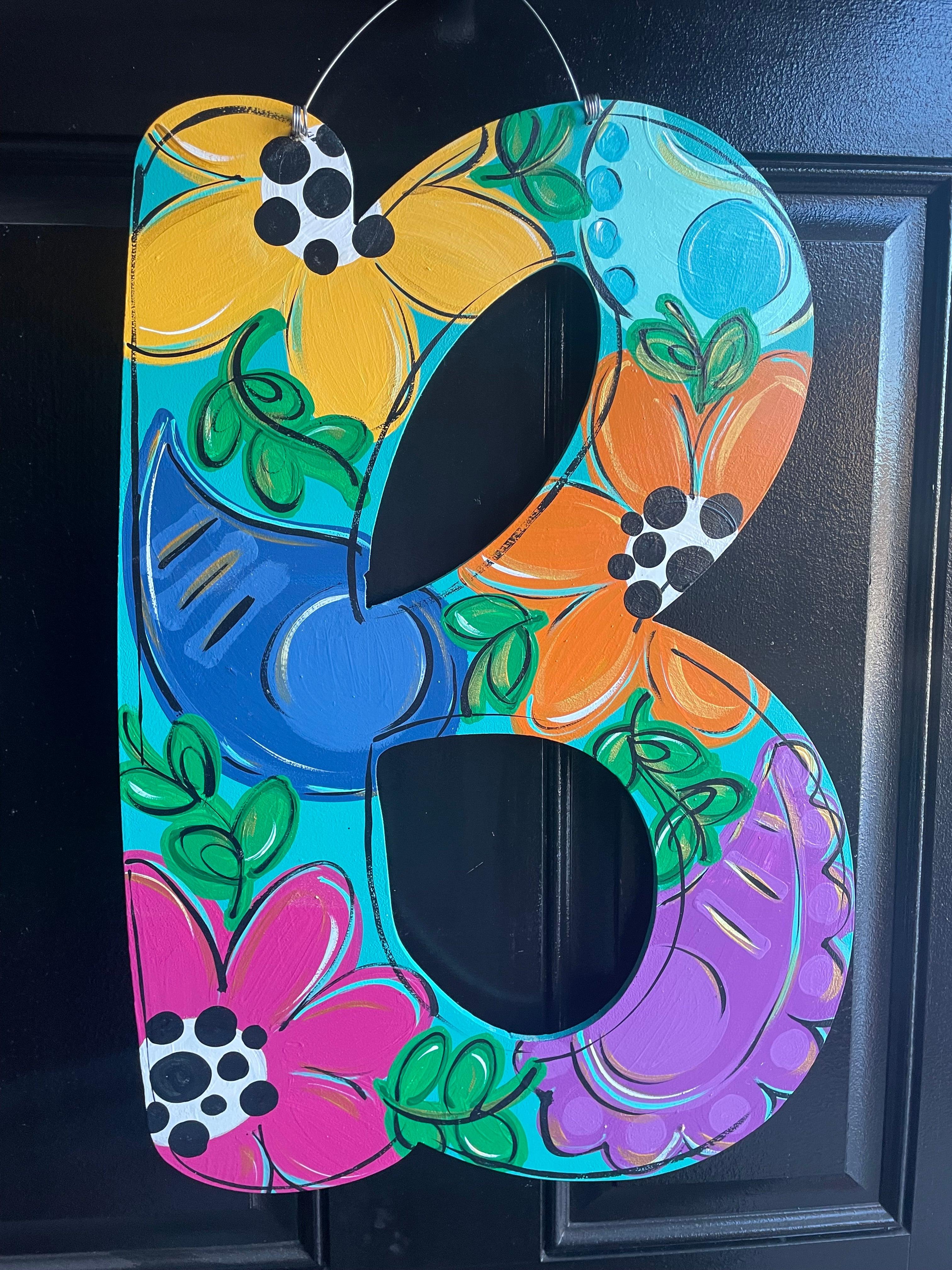 Floral Decorative Letter, Monogram Letter