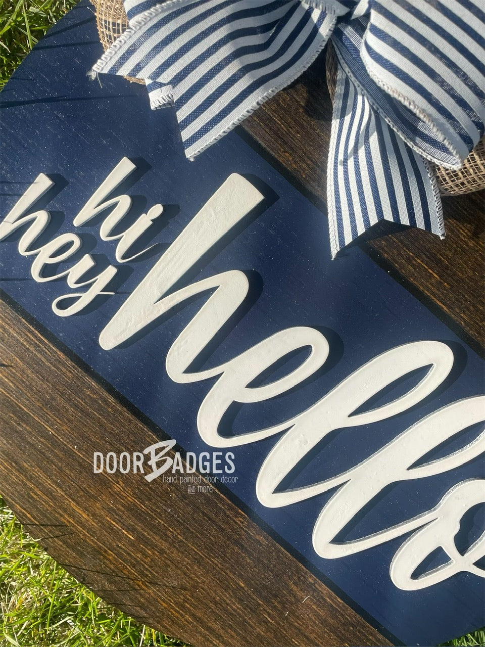 Hi. Hey. Hello door hanger - BYF