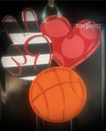 Sale Item: Peace, Love, Basketball door hanger