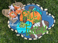 Fall Football Door Hanger  -  hand painted personalized door hanger