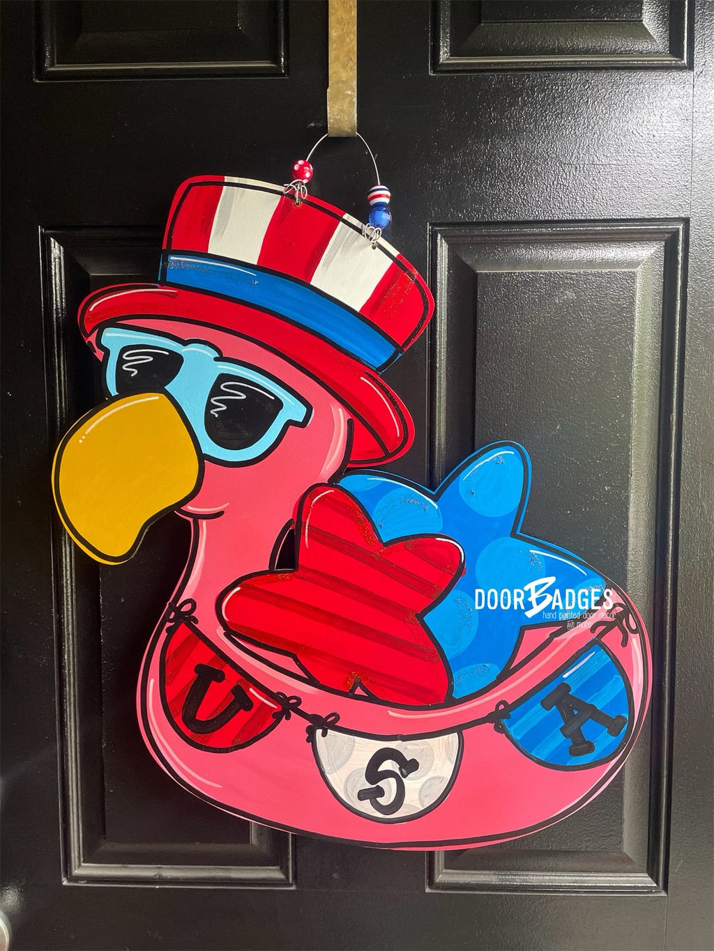 Hi. Hey. Hello. Home Doorhanger - 3D Welcome door decor - wooden hand painted doorhanger