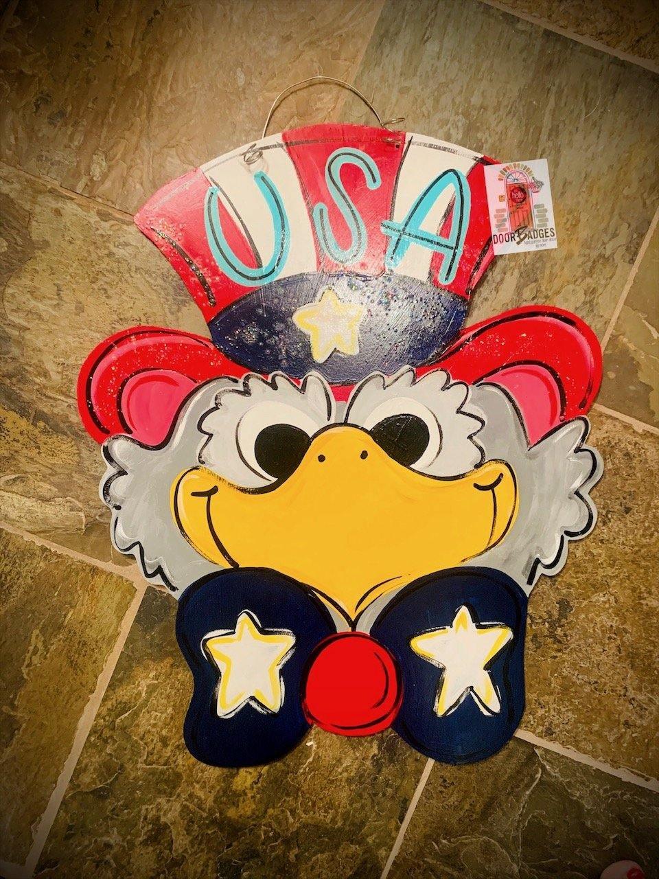 Sale Item: Fourth of July Eagle Door Hanger - Patriotic door Decor