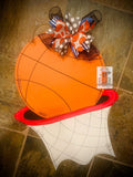 Basketball in Hoop Door Hanger - Sports Door Decor