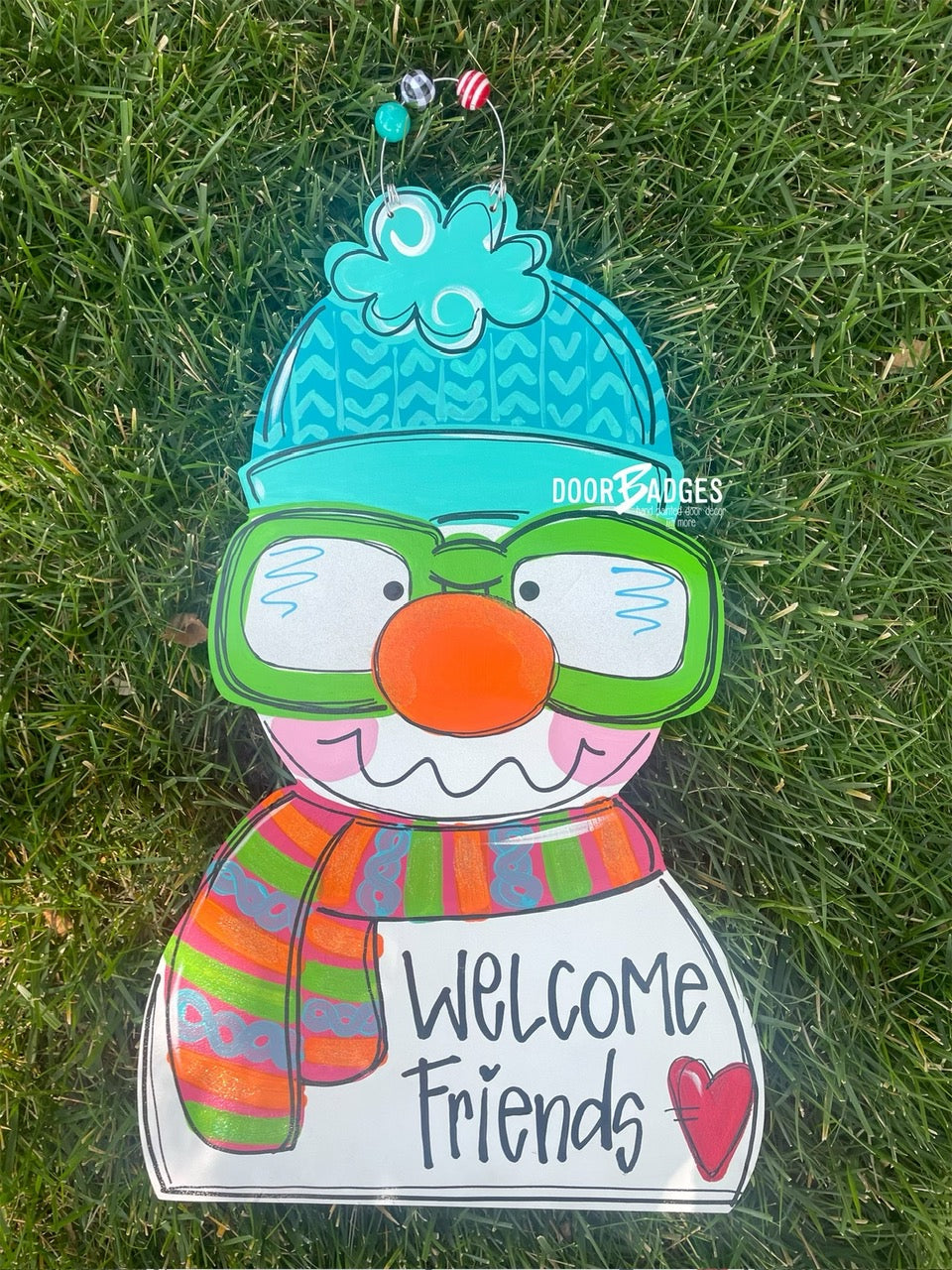 Hi. Hey. Hello. Home Doorhanger - 3D Welcome door decor - wooden hand painted doorhanger
