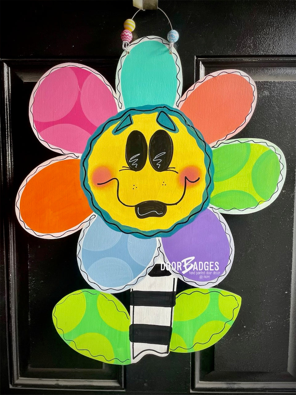 Hi. Hey. Hello. Home Doorhanger - 3D Welcome door decor - wooden hand painted doorhanger