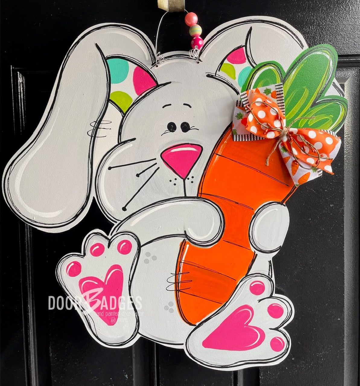 Hi. Hey. Hello. Home Doorhanger - 3D Welcome door decor - wooden hand painted doorhanger