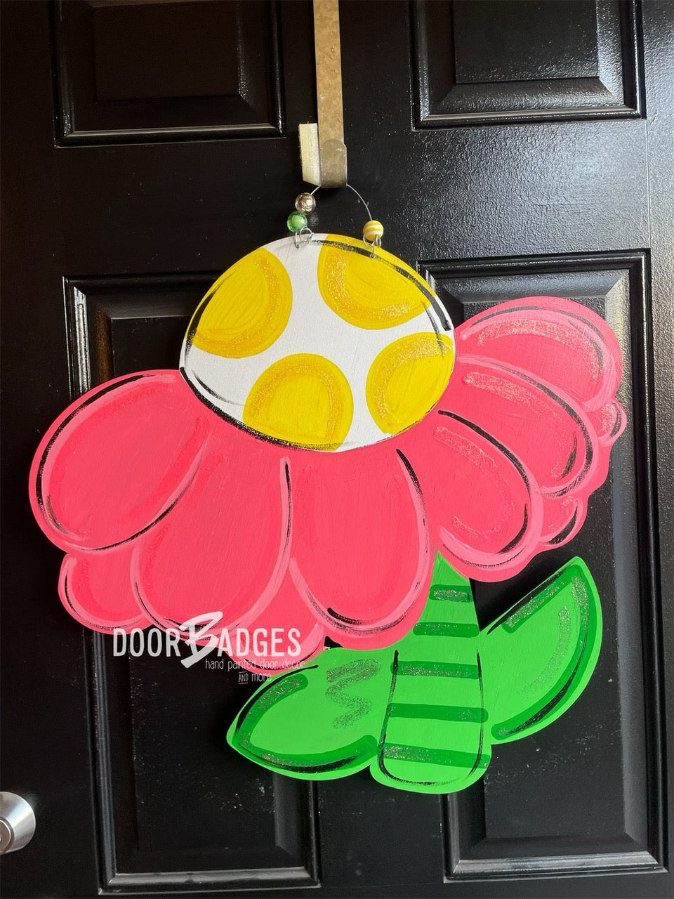 Hi. Hey. Hello. Home Doorhanger - 3D Welcome door decor - wooden hand painted doorhanger