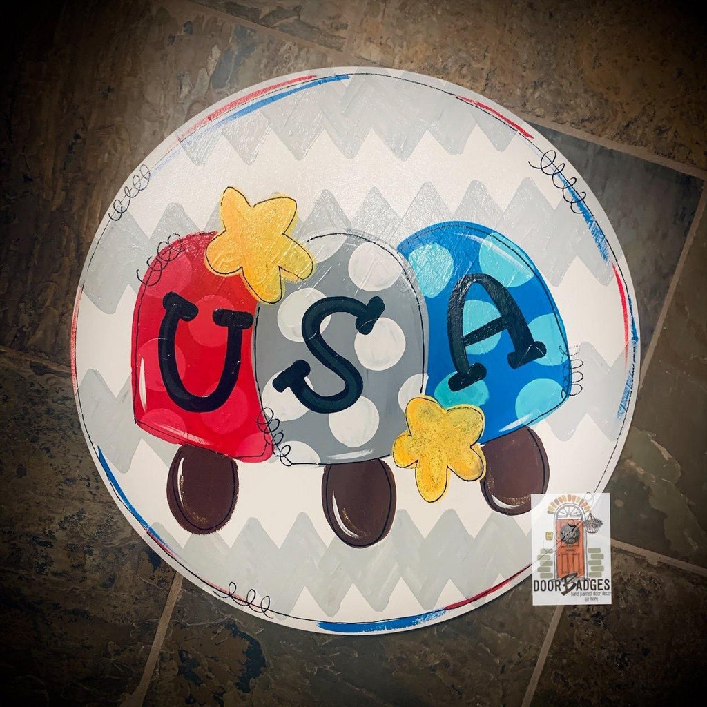 Sale Item: USA - July 4th Round Door Hanger