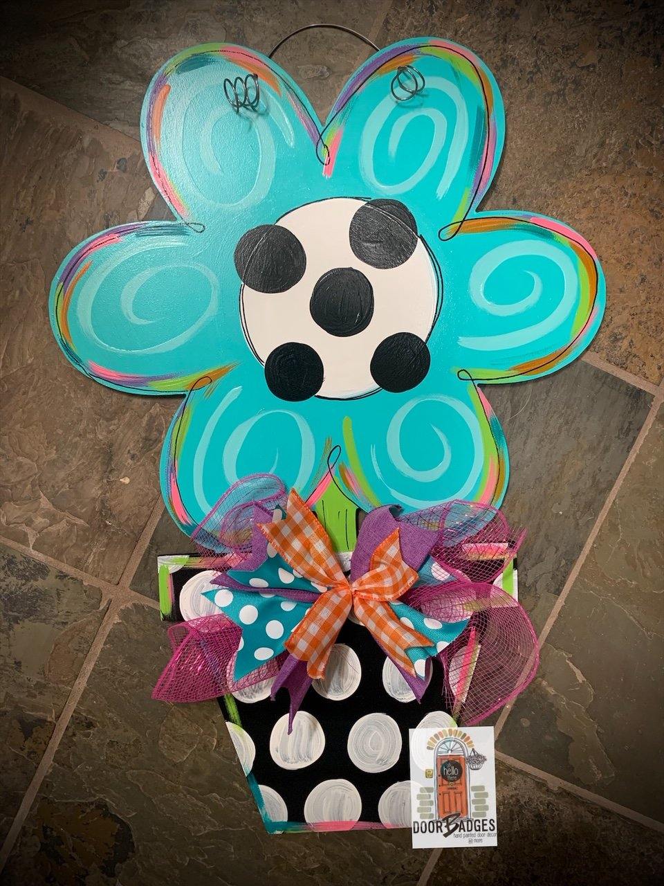 Flower door hanger, spring flower, summer flower