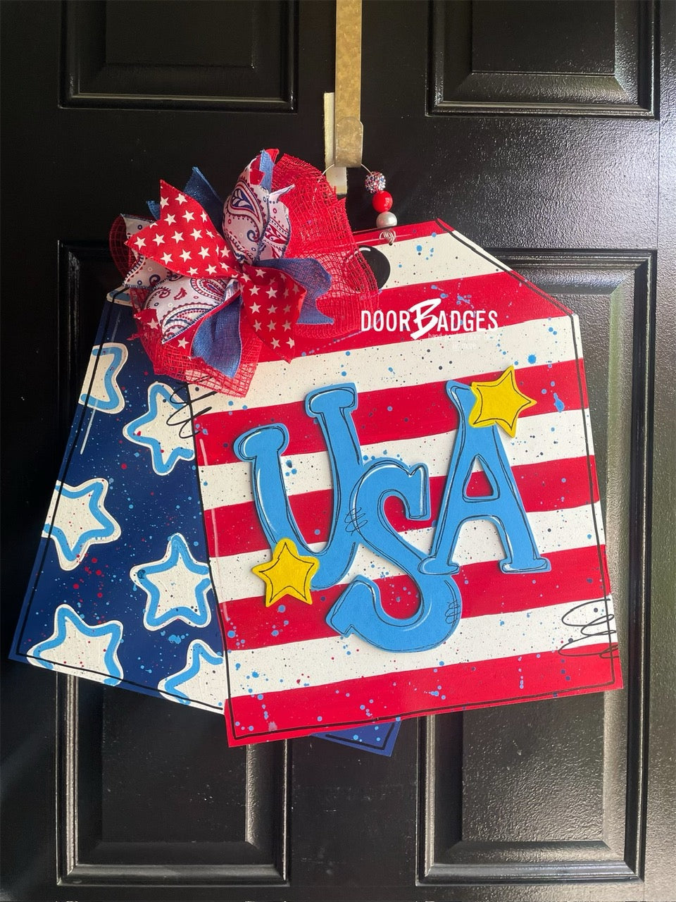 Hi. Hey. Hello. Home Doorhanger - 3D Welcome door decor - wooden hand painted doorhanger