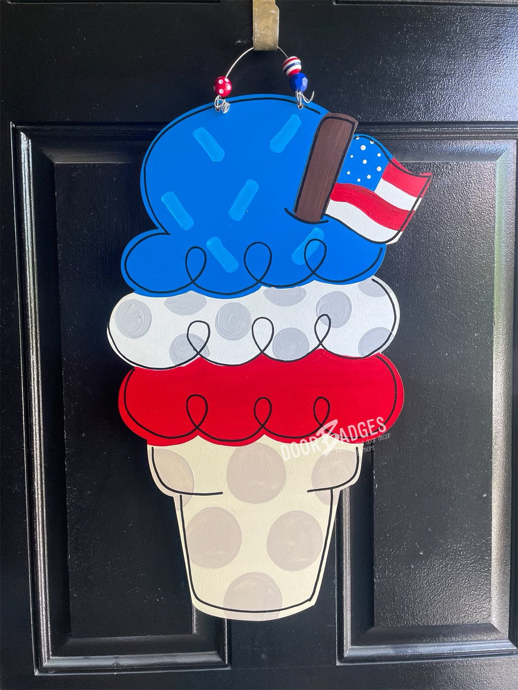 Hi. Hey. Hello. Home Doorhanger - 3D Welcome door decor - wooden hand painted doorhanger