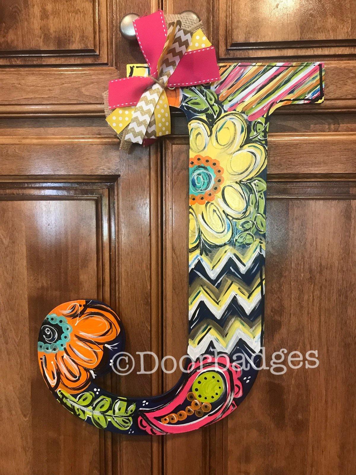 Floral Decorative Letter, Monogram Letter