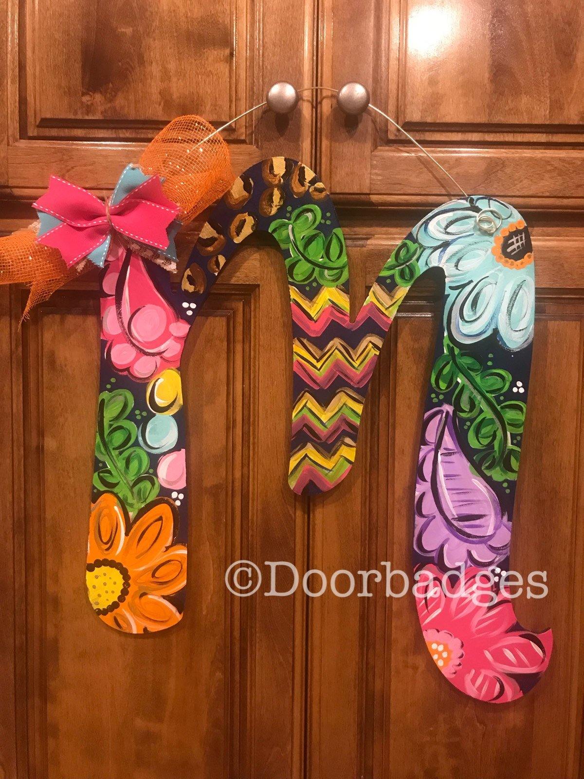 Floral Decorative Letter, Monogram Letter