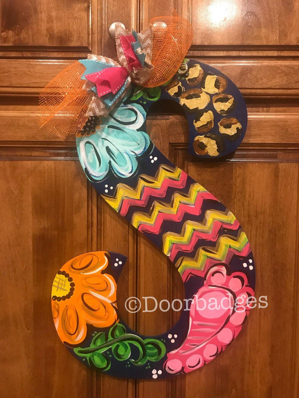 Floral Decorative Letter, Monogram Letter