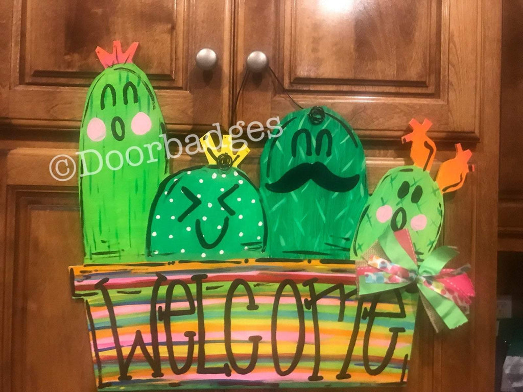Cactus Door Hanger - Cactus Family door hanger