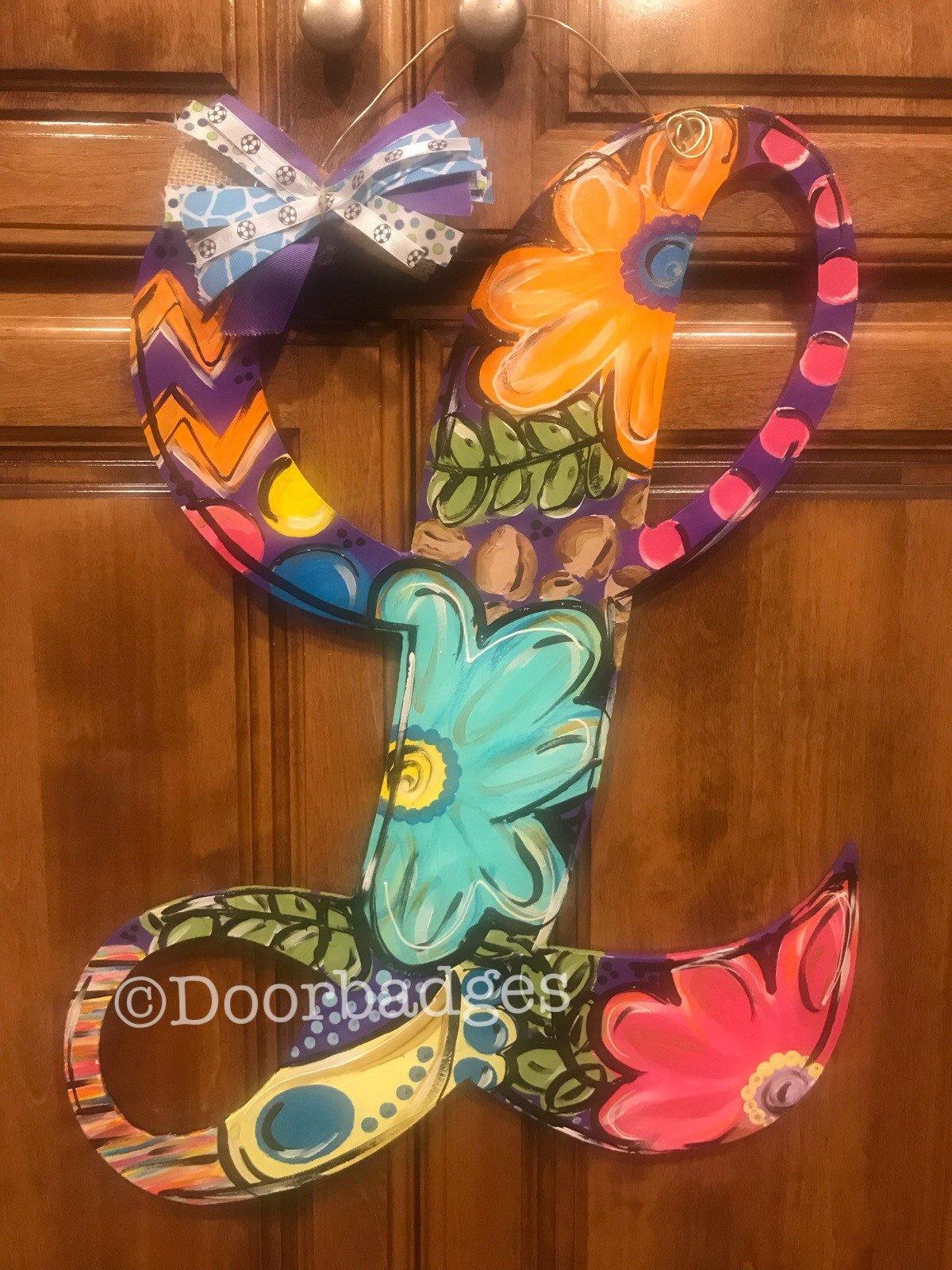 Floral Decorative Letter, Monogram Letter