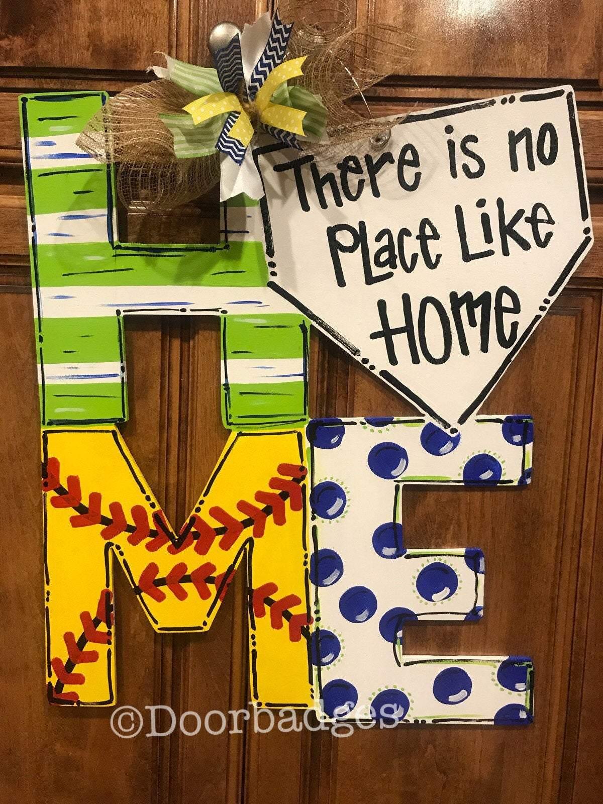 Baseball/Softball door hanger, Home door hanger, sports door hanger,