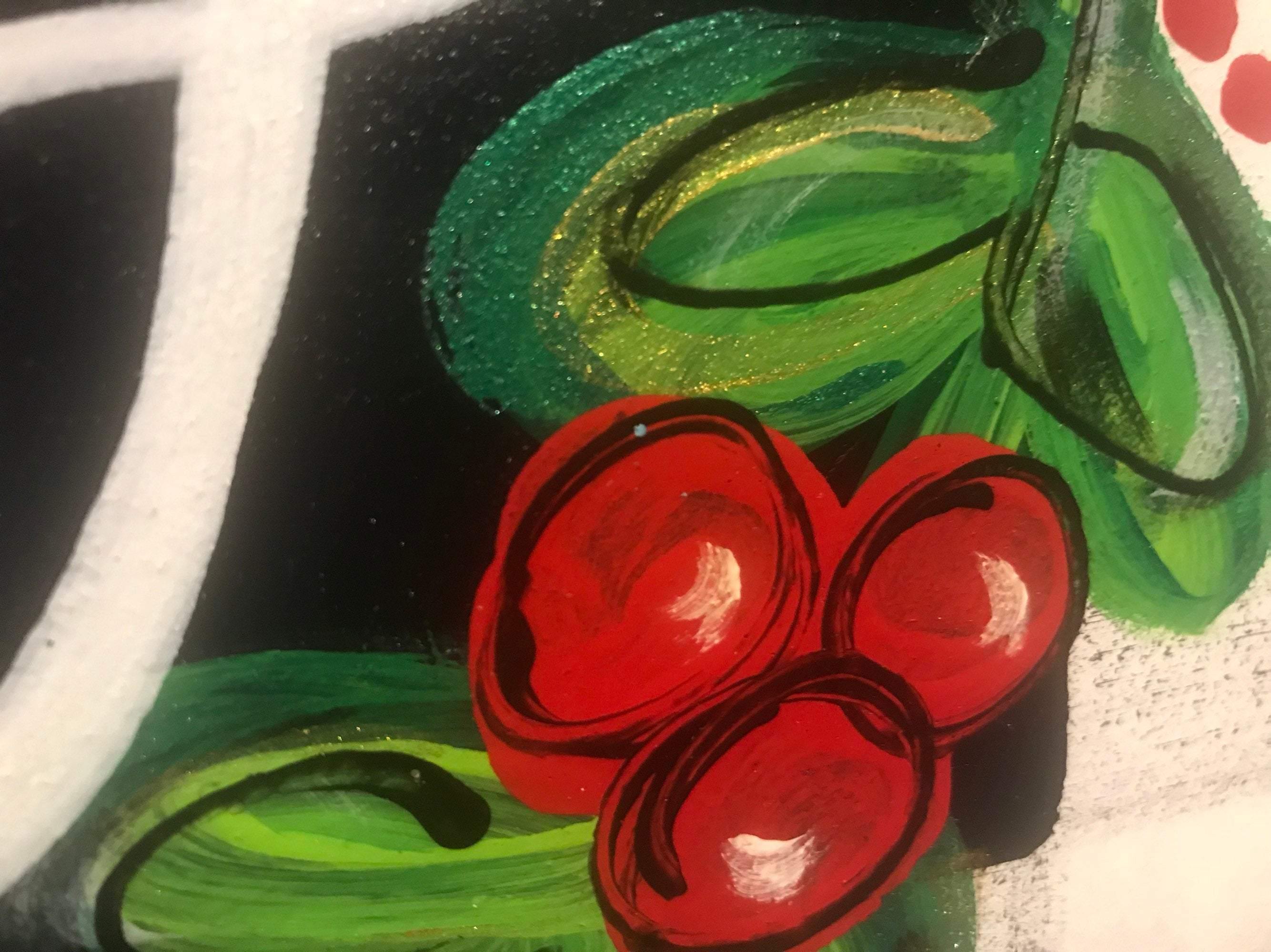 Christmas Farmhouse Door Hanger - Buffalo Plaid Door Decor -  Holiday Door Decor, Christmas Wreath - Merry Christmas