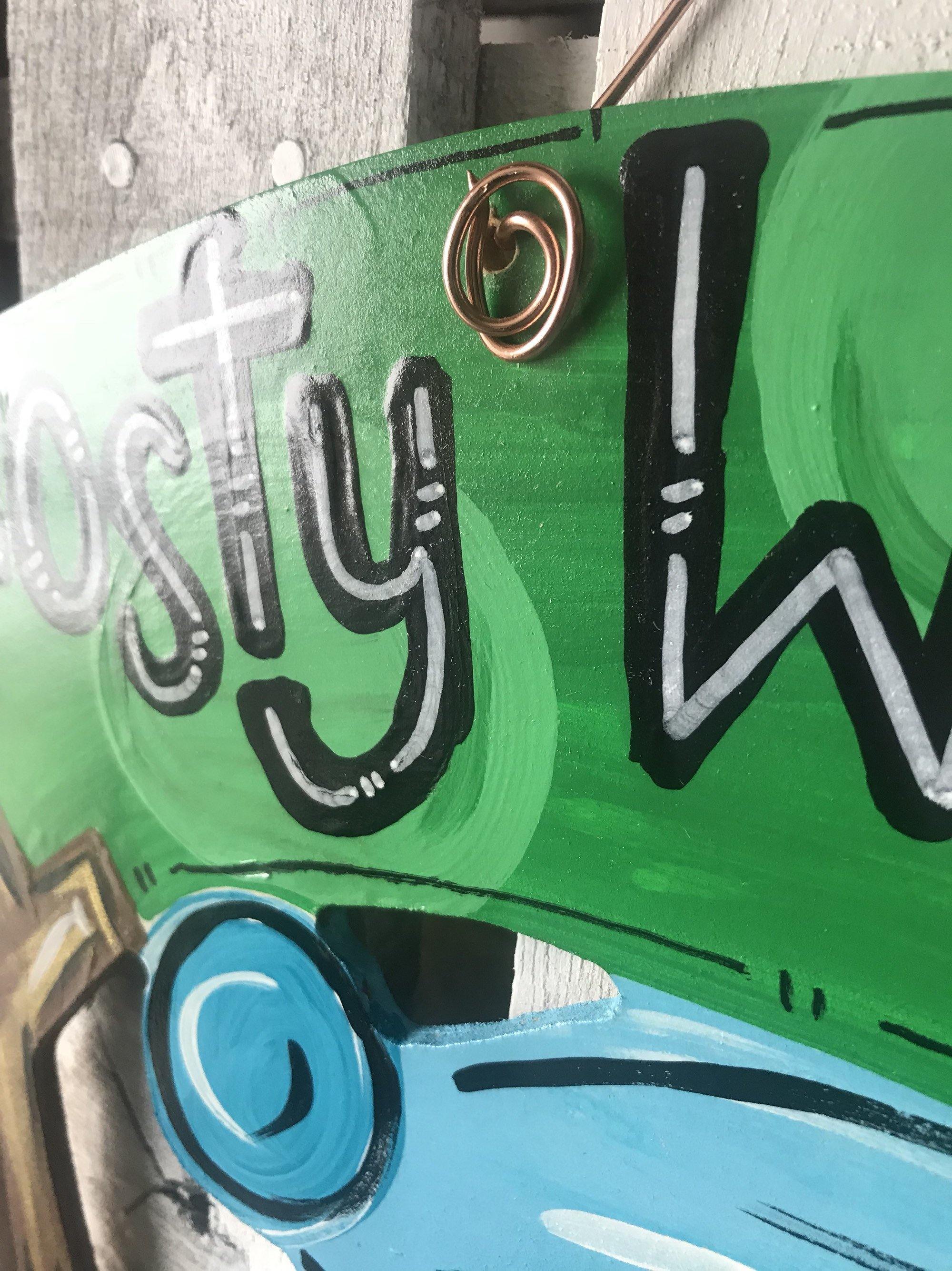 Christmas Snowman Door Hanger, Frosty Door Hanger