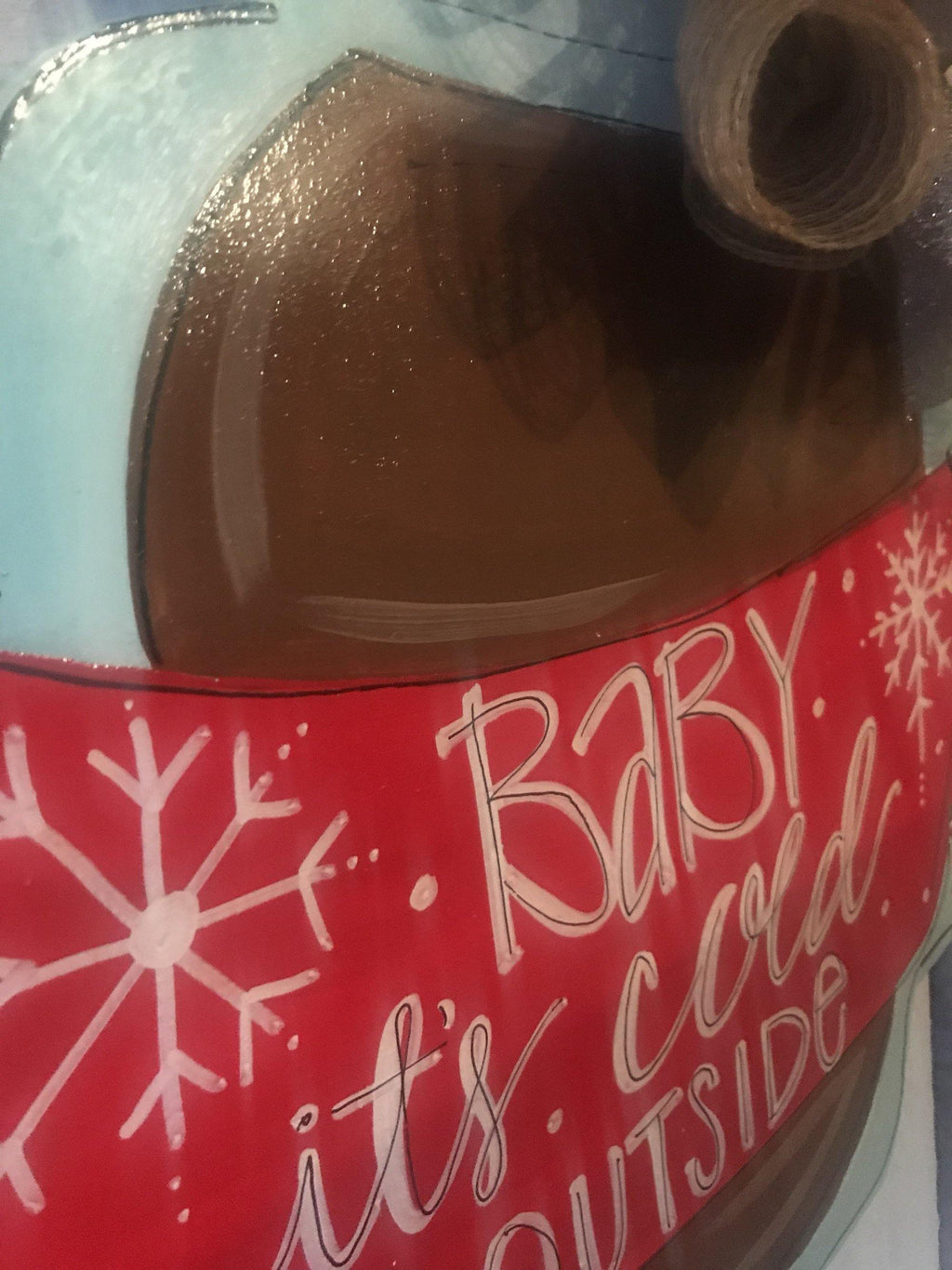 Christmas Door Hanger - Hot Chocolate Door Decor
