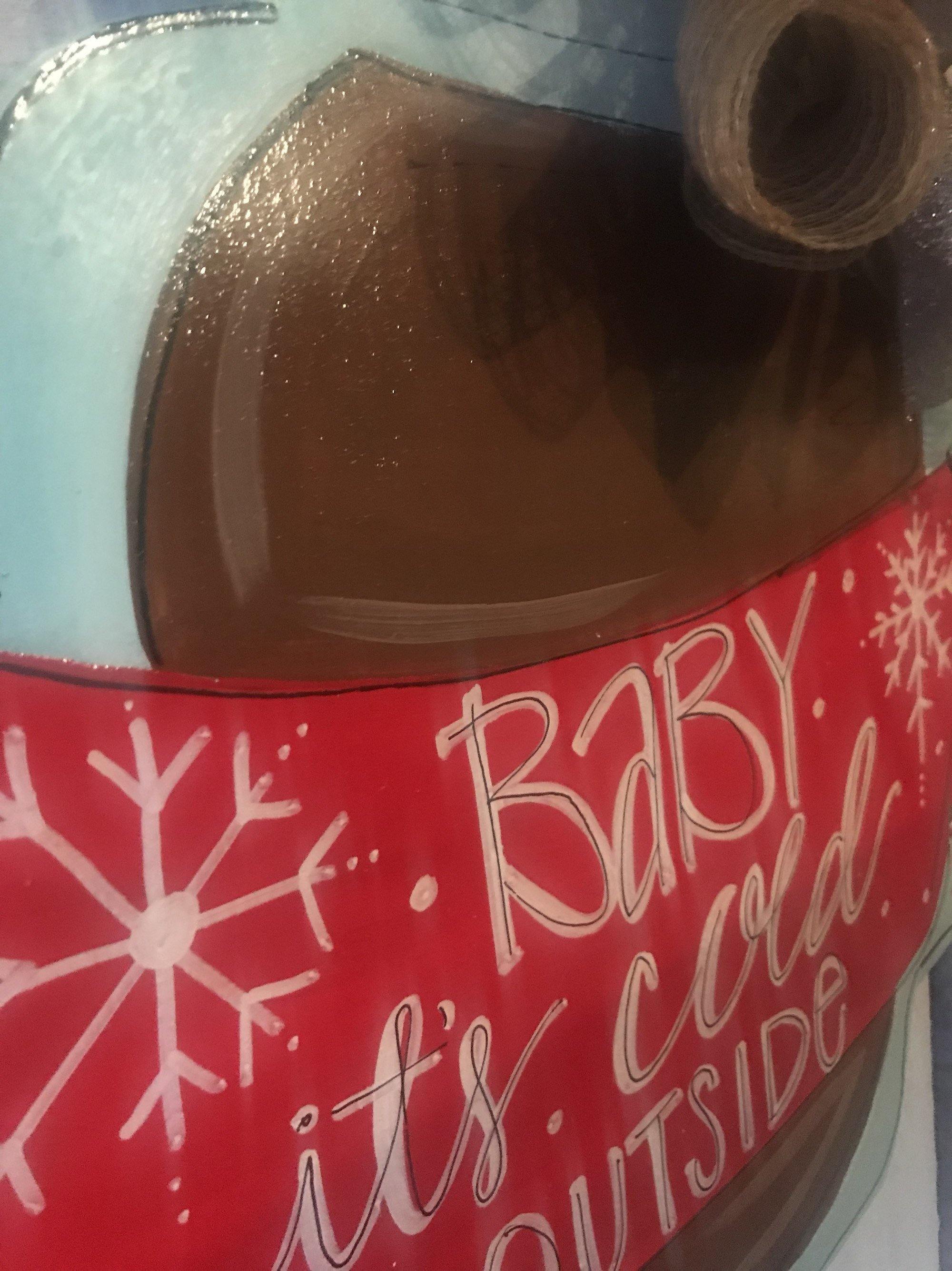 Christmas Door Hanger - Hot Chocolate Door Decor