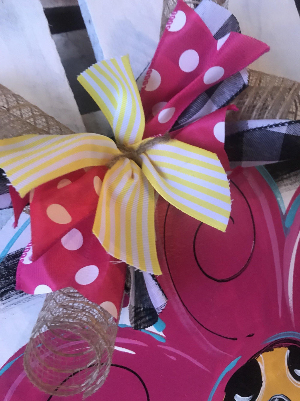 Flower door hanger - spring summer -