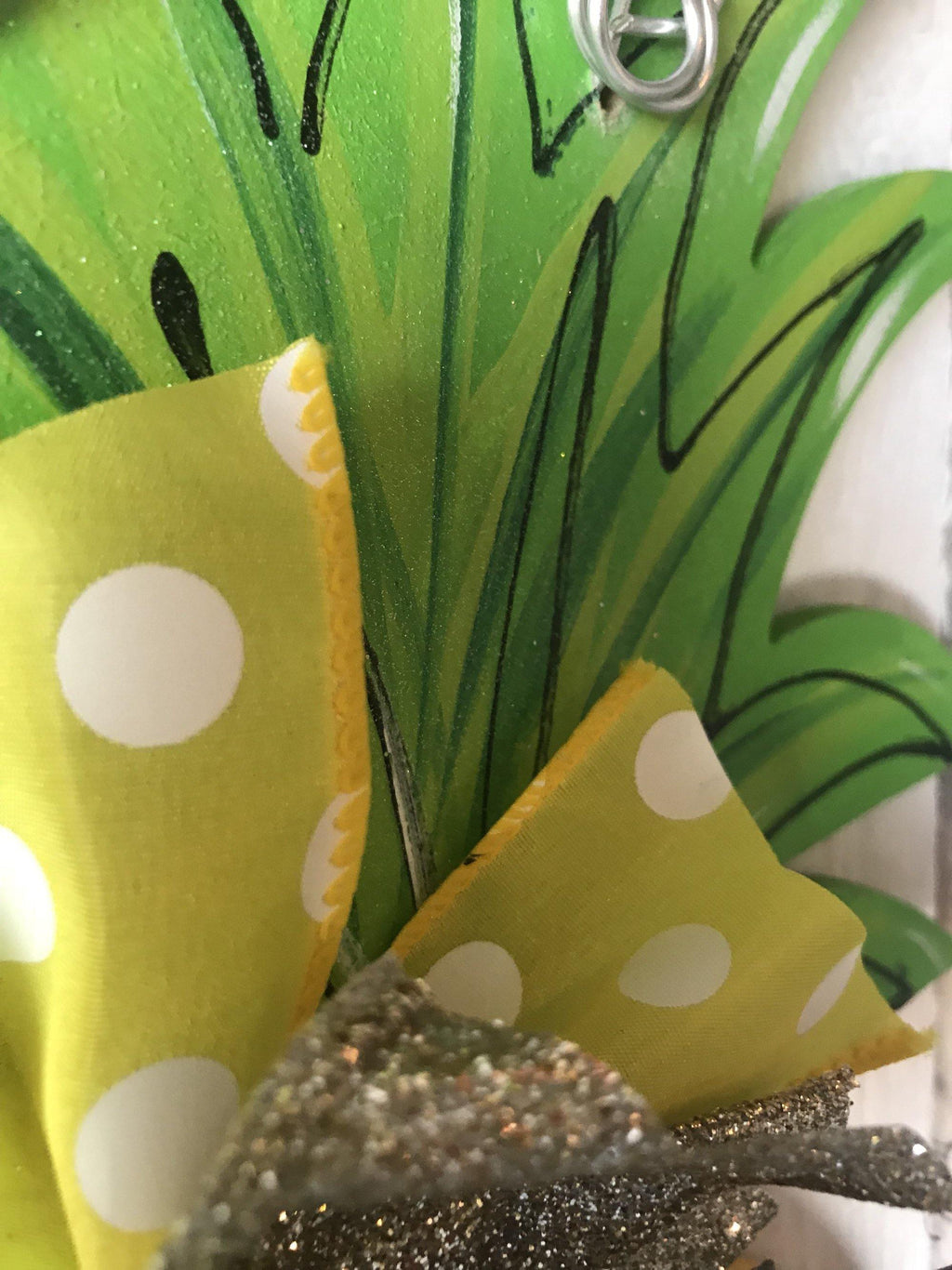 Pineapple Door Hanger - sunglasses door Decor - welcome wreath - spring summer hand painted personalized door hanger