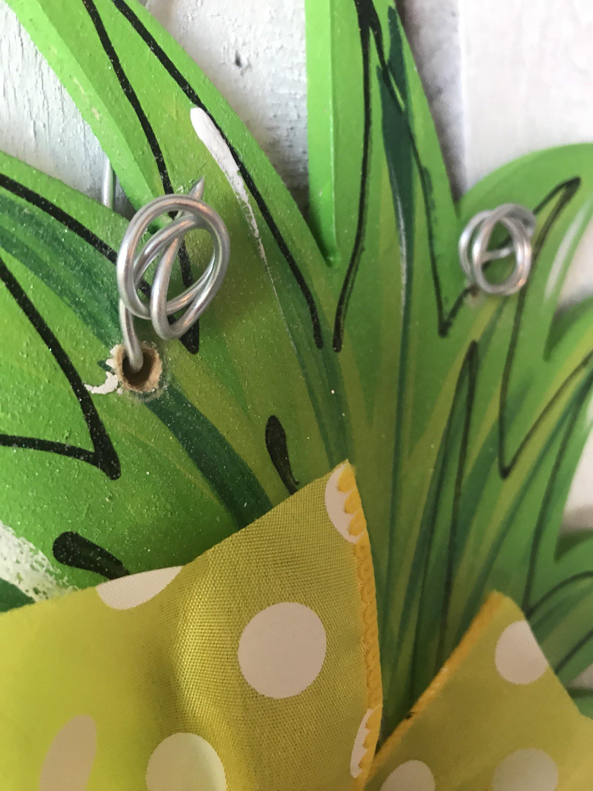 Pineapple Door Hanger - sunglasses door Decor - welcome wreath - spring summer hand painted personalized door hanger