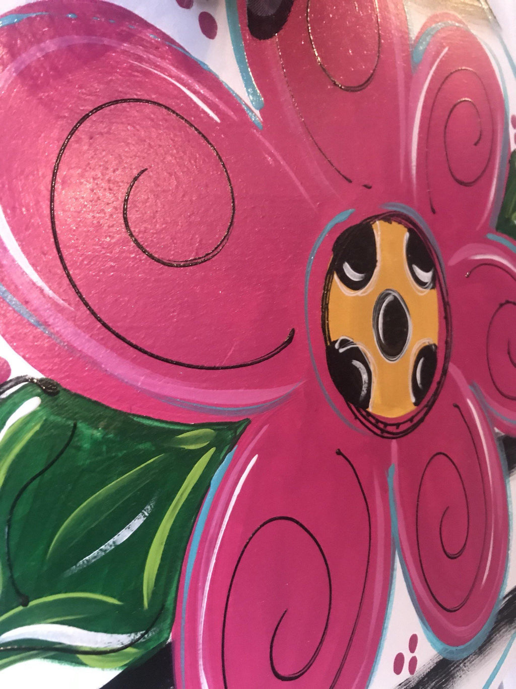 Flower door hanger - spring summer -