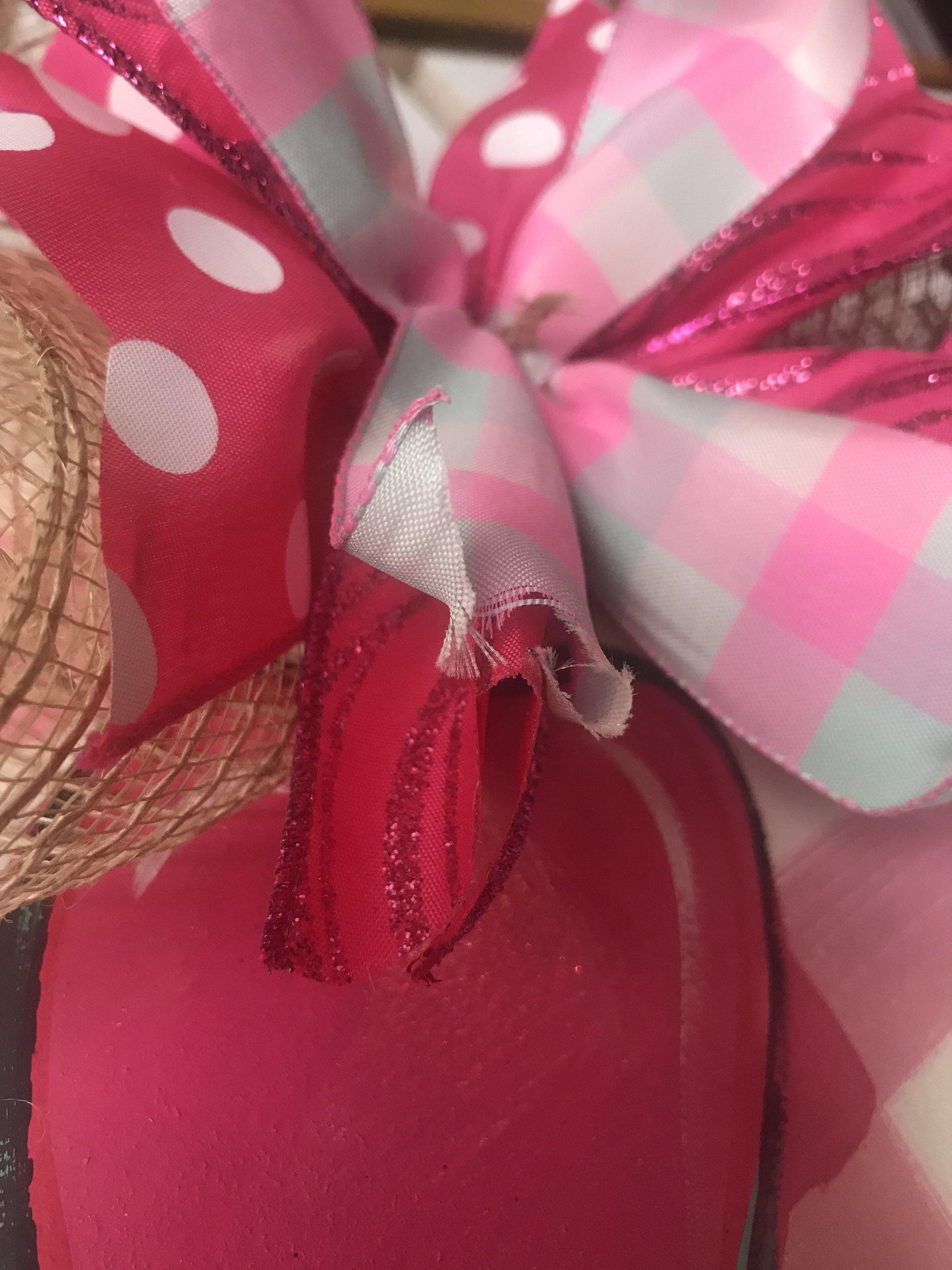 Easter Door Hanger - easter Bunny plaid door Decor - bunny farmhouse wreath