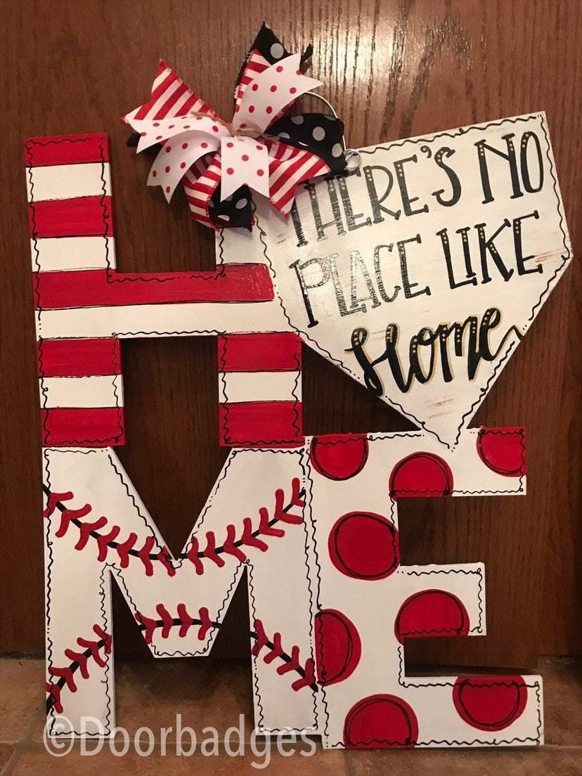 Baseball/Softball door hanger, Home door hanger, sports door hanger,