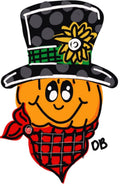 Halloween Pumpkin Door Hanger- Scarecrow Door Decor-Spooky-Fall-Wreath-wood cut out-hand painted door hanger