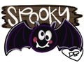 Halloween Spooky Bat Door Hanger- Halloween Door Decor-Spooky-Fall-Wreath-wood cut out-hand painted door hanger